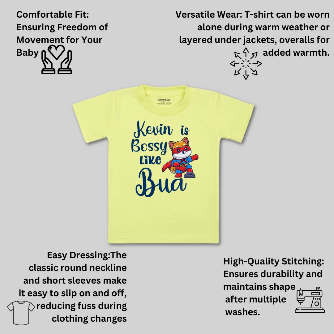 Arvesa Bossy Like My Bua Baby Boy & Girl Dress