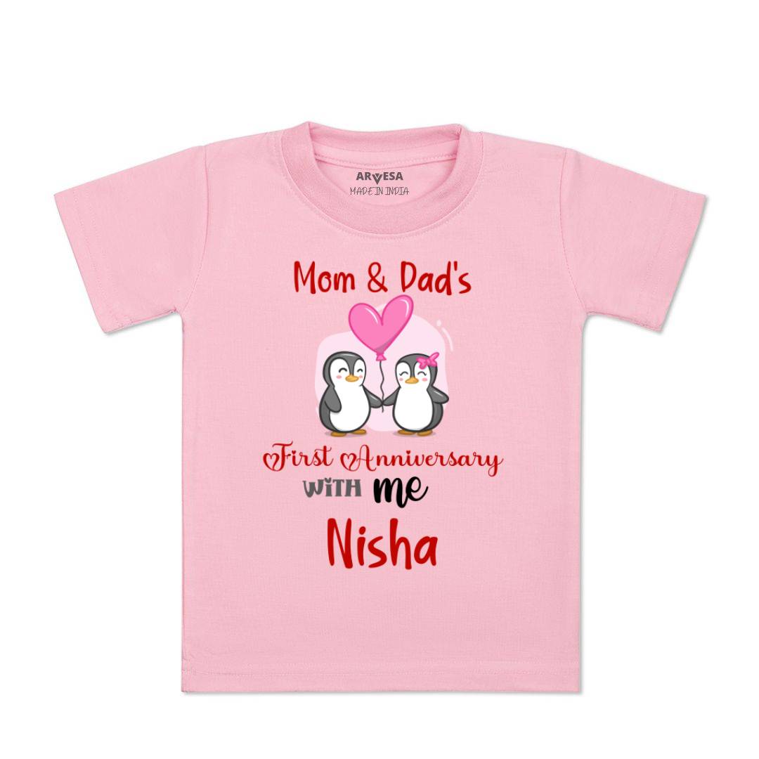 Arvesa Mom & Dad Anniversary With Me Baby Boy & Girl Dress