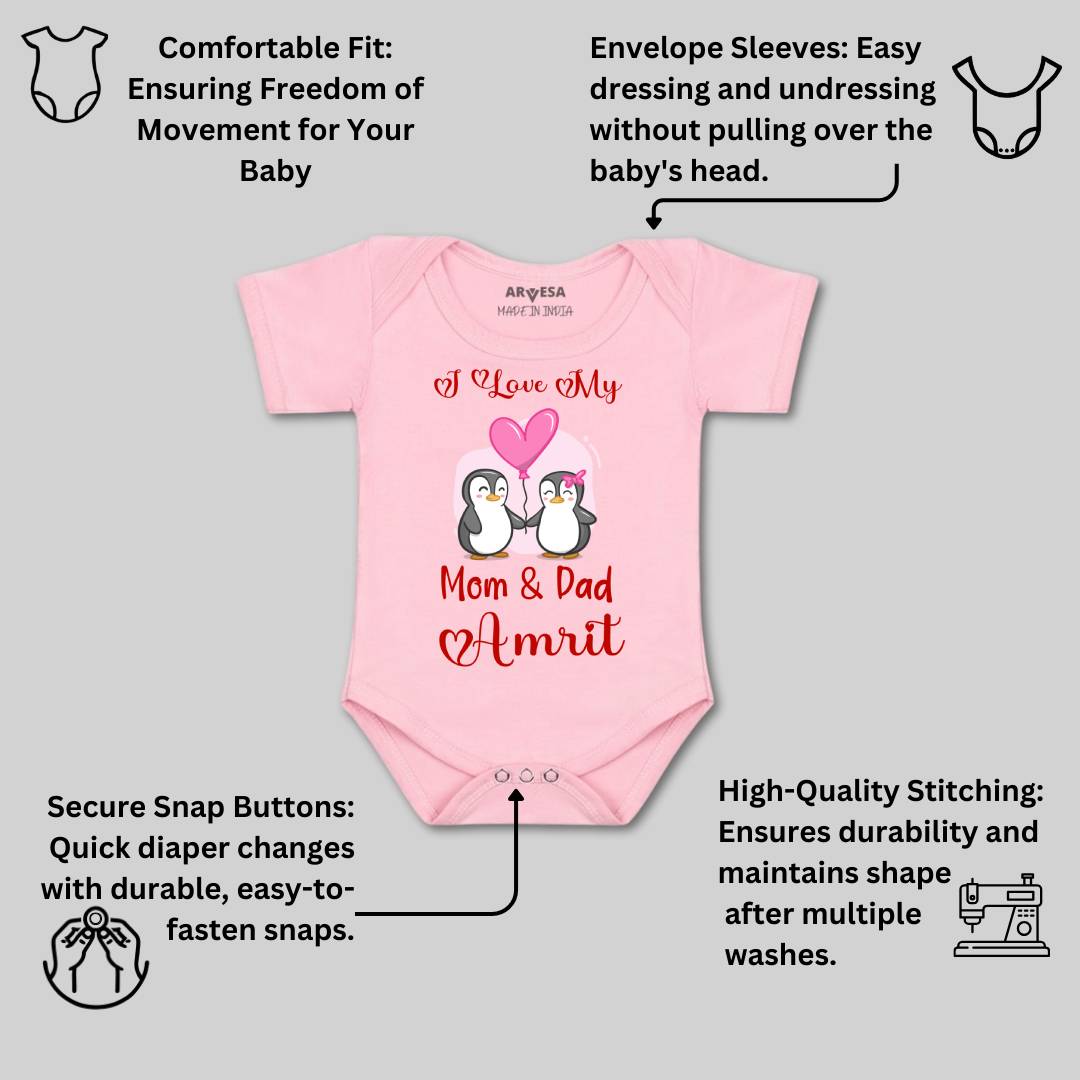 Arvesa I love My Mom and Dad Baby Boy & Girl Dress