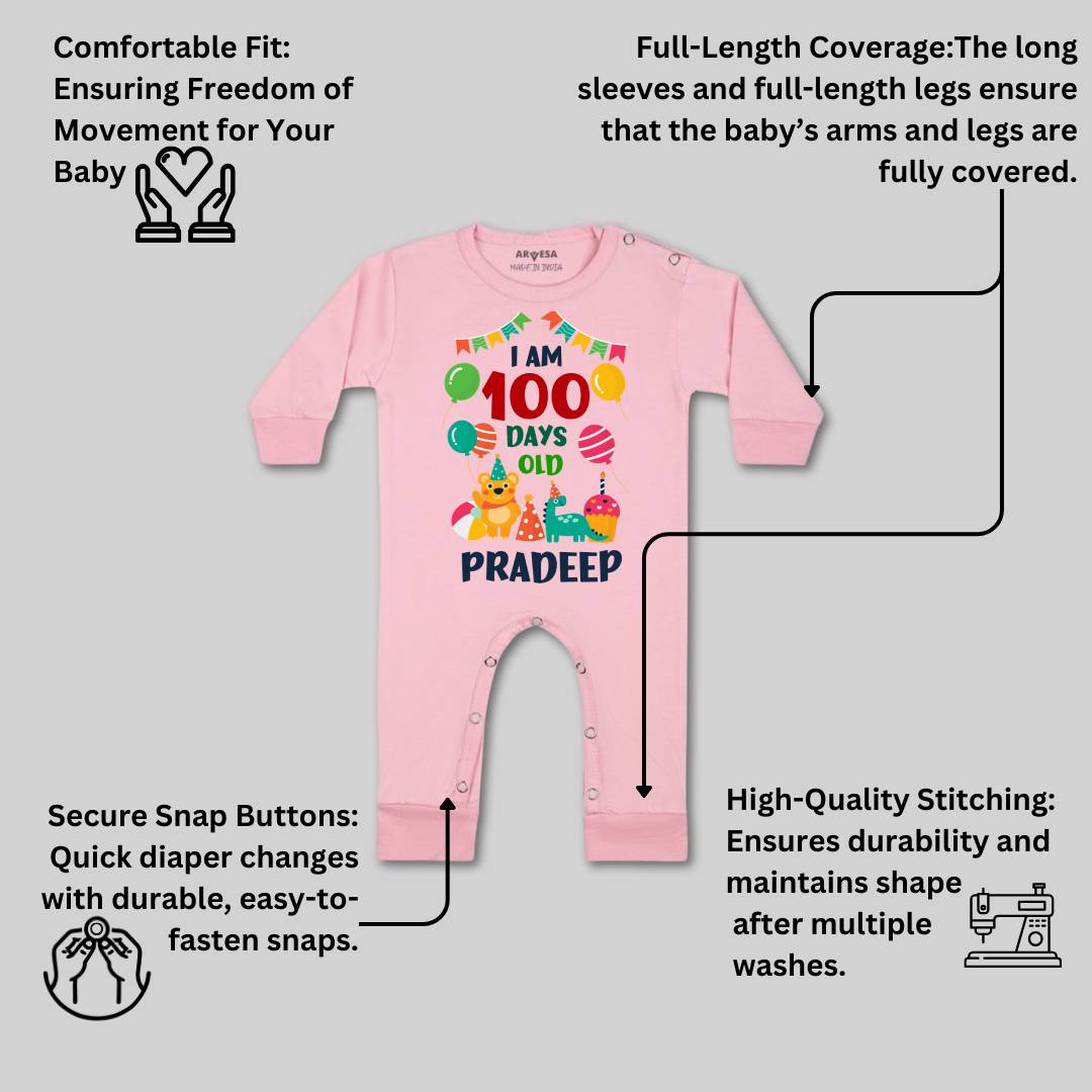 Arvesa 100 Days Birthday Baby Boy & Girl Dress