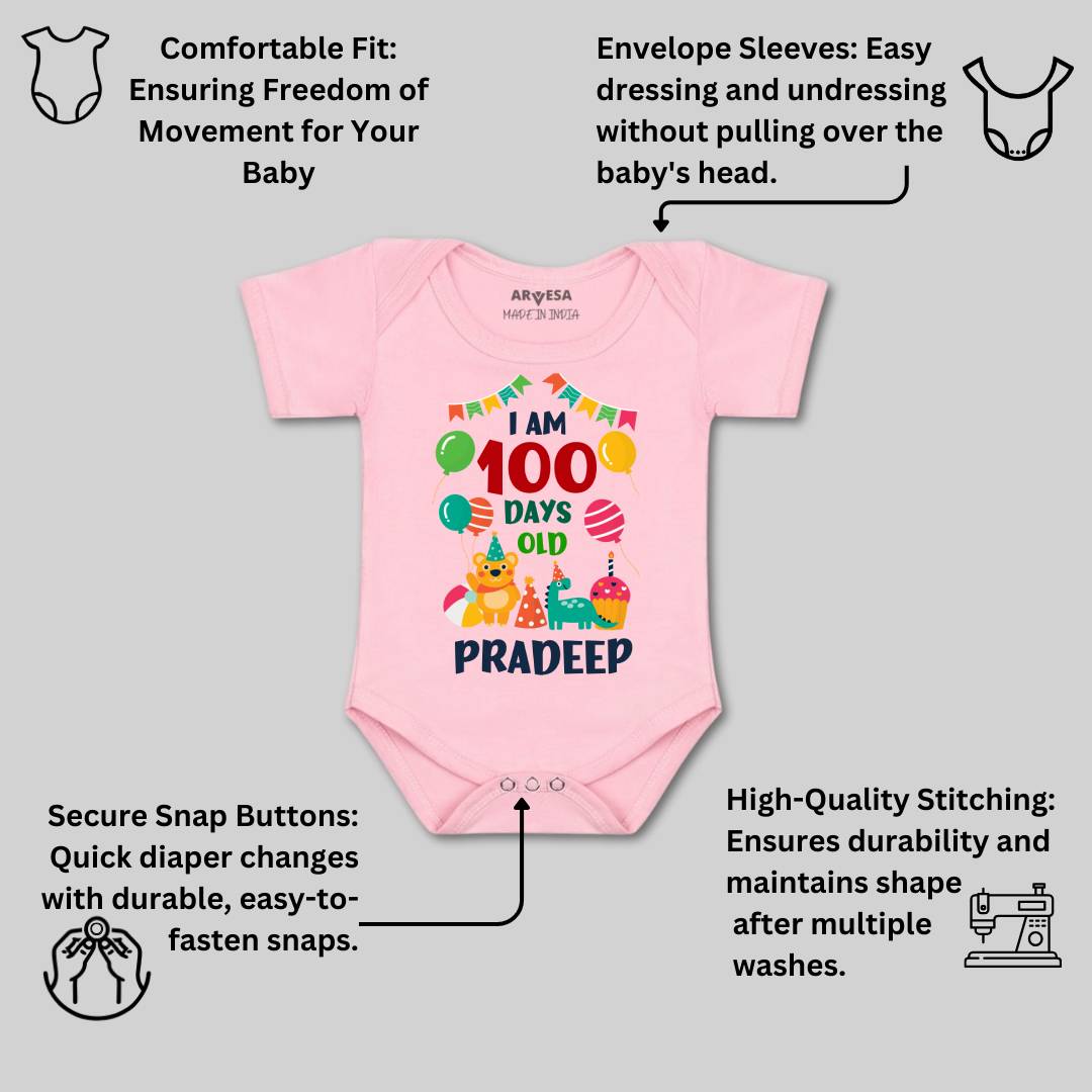 Arvesa 100 Days Birthday Baby Boy & Girl Dress