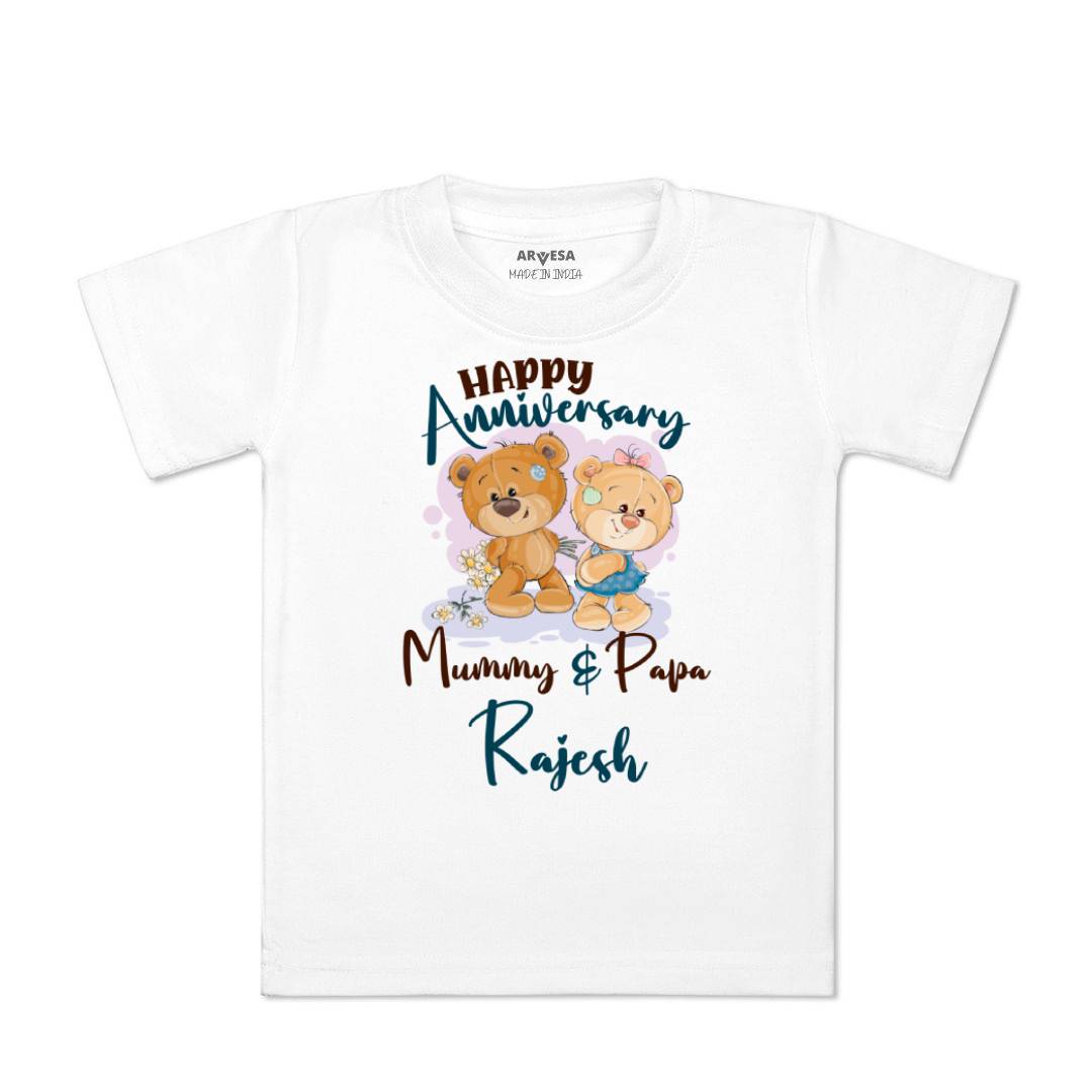 Arvesa Happy Anniversary Mummy & Papa Baby Boy & Girl Dress