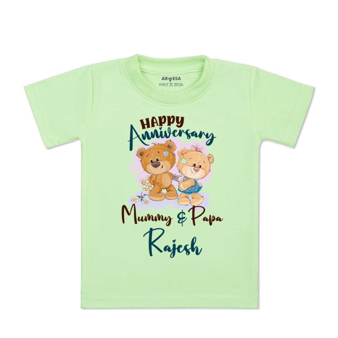 Arvesa Happy Anniversary Mummy & Papa Baby Boy & Girl Dress