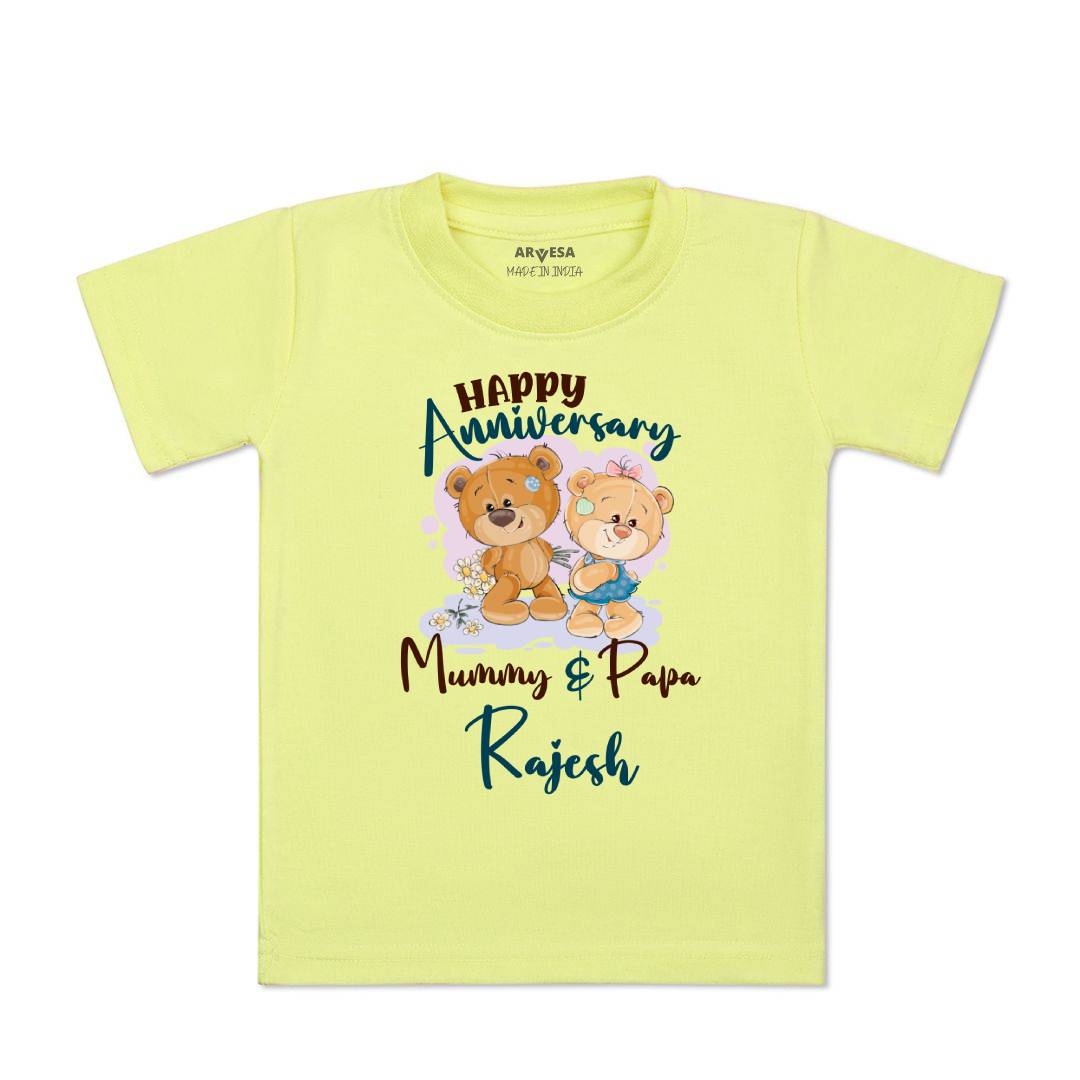 Arvesa Happy Anniversary Mummy & Papa Baby Boy & Girl Dress