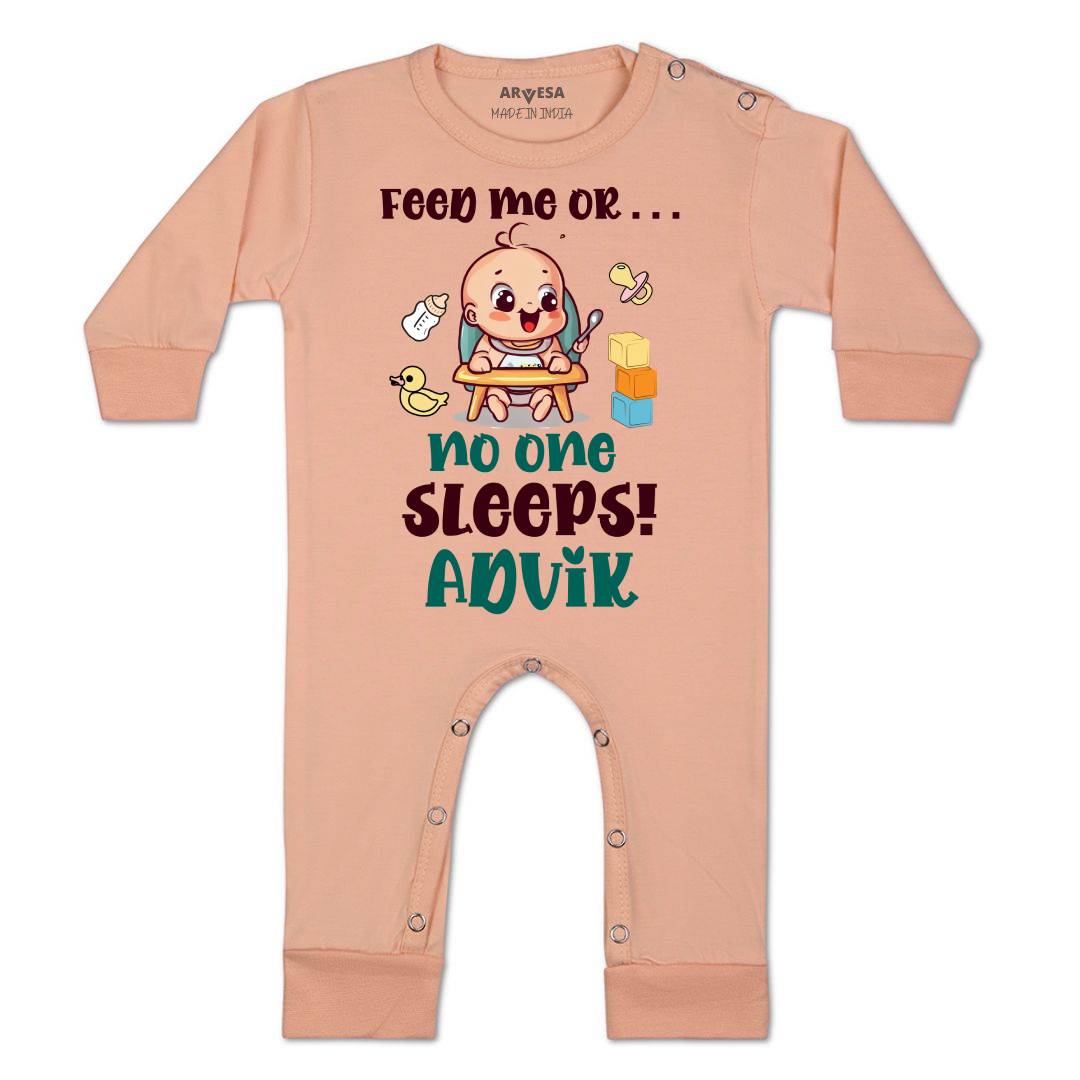 Arvesa Feed Me Or No One Sleeps Baby Boy & Girl Dress