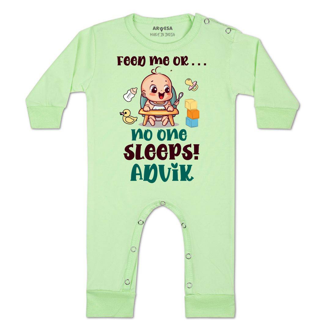 Arvesa Feed Me Or No One Sleeps Baby Boy & Girl Dress