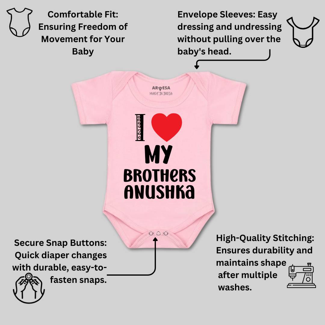 Arvesa I love My Brother Baby Boy & Girl Dress