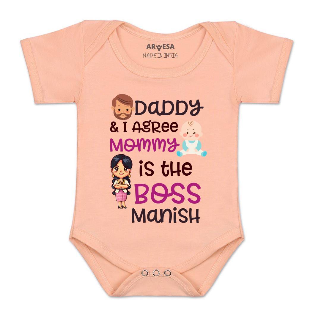 Arvesa Daddy & I Agree Mommy Is Boss Baby Boy & Girl Dress