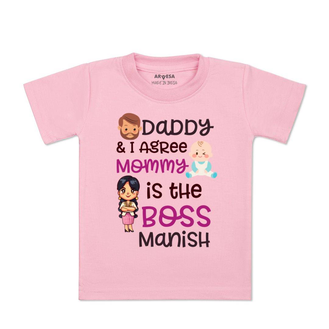 Arvesa Daddy & I Agree Mommy Is Boss Baby Boy & Girl Dress