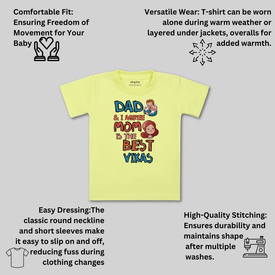 Arvesa Daddy & I Agree Mommy Is Best Baby Boy & Girl Dress