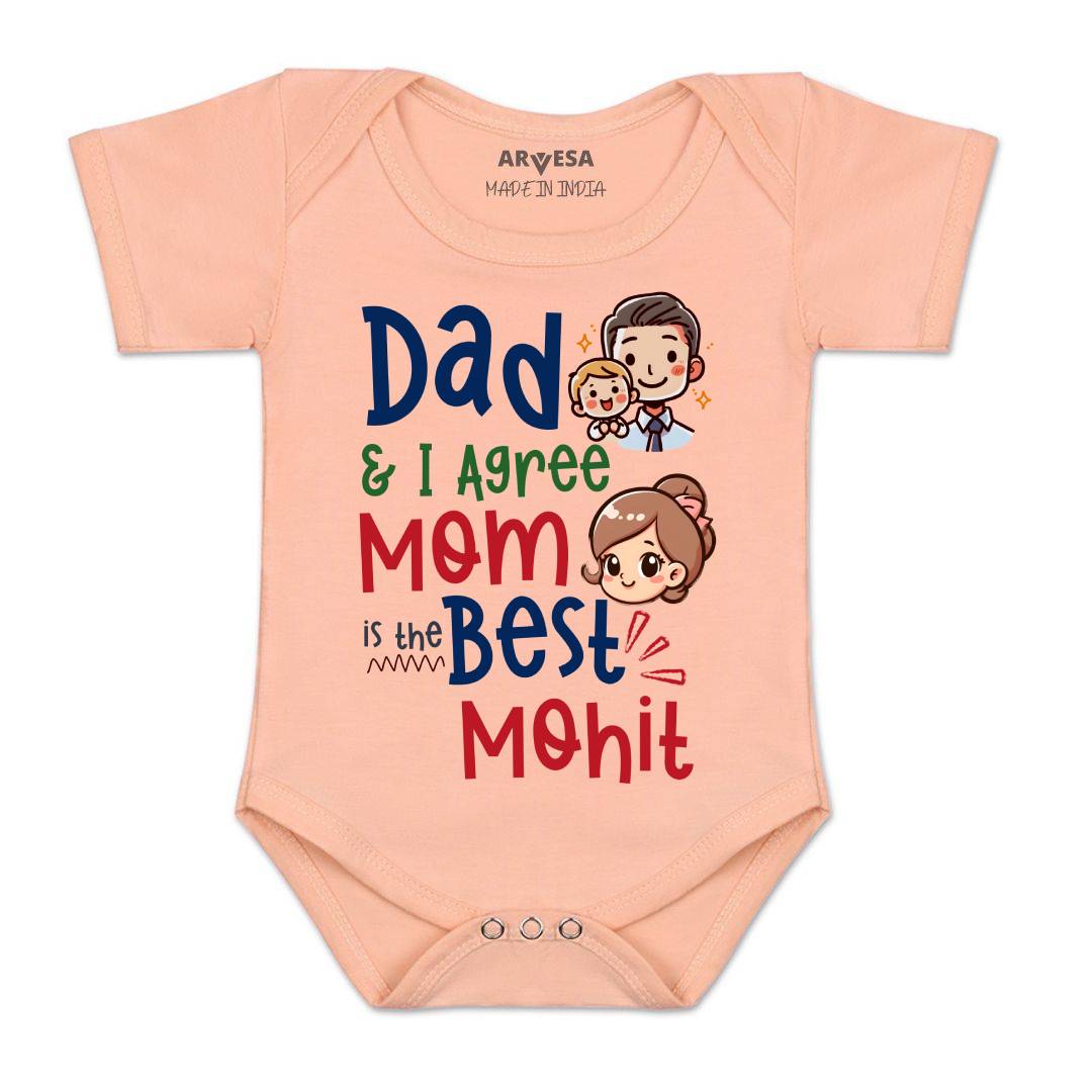 Arvesa Daddy & I Agree Mommy Is Best Baby Boy & Girl Dress