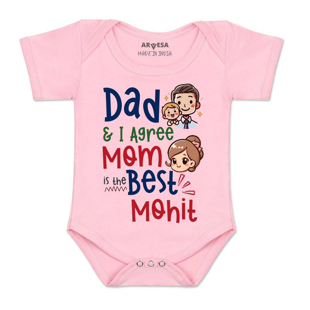 Arvesa Daddy & I Agree Mommy Is Best Baby Boy & Girl Dress