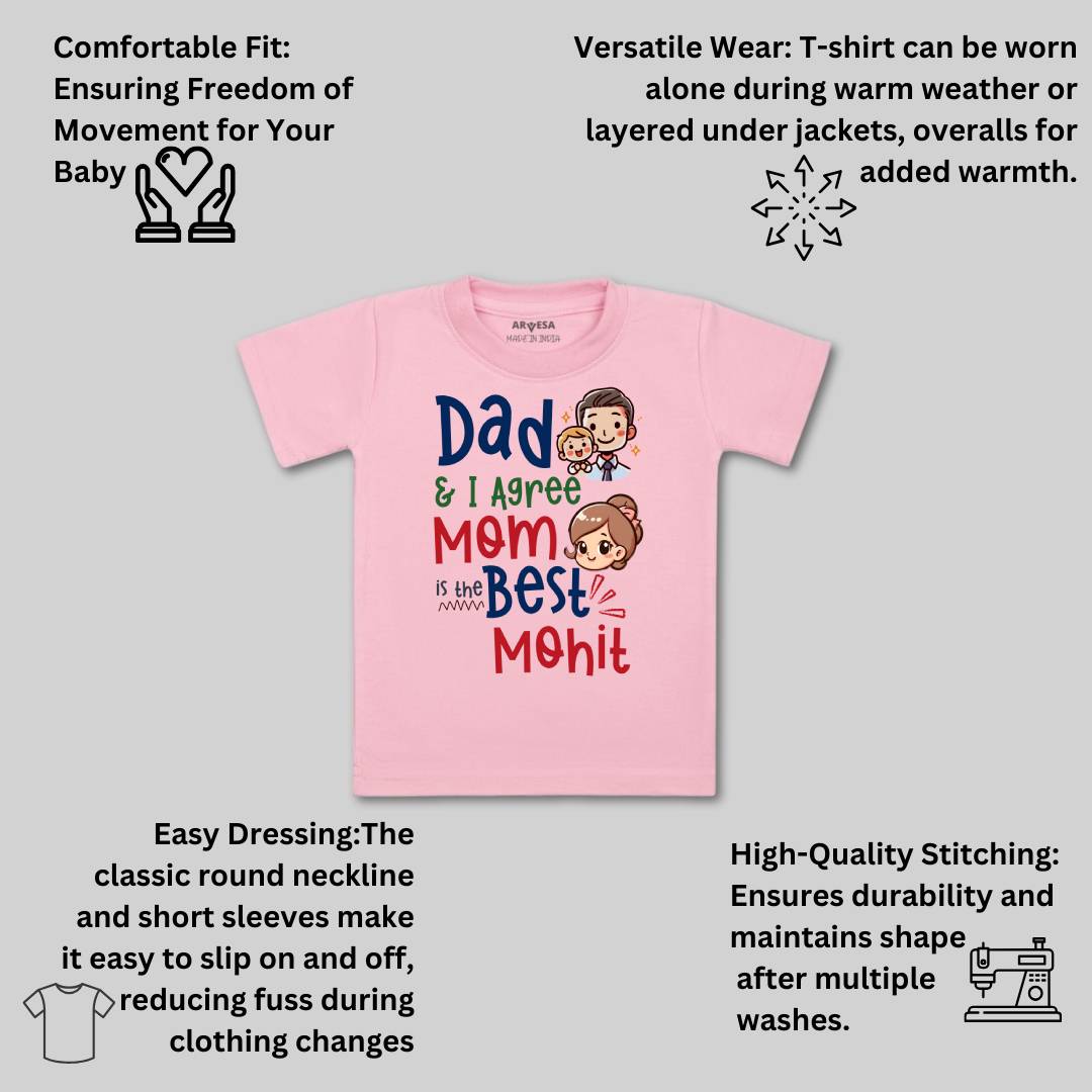 Arvesa Daddy & I Agree Mommy Is Best Baby Boy & Girl Dress