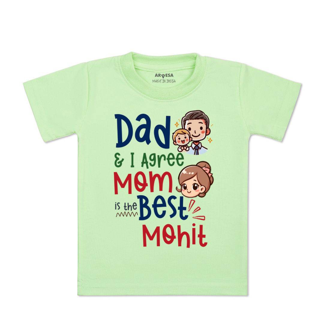 Arvesa Daddy & I Agree Mommy Is Best Baby Boy & Girl Dress