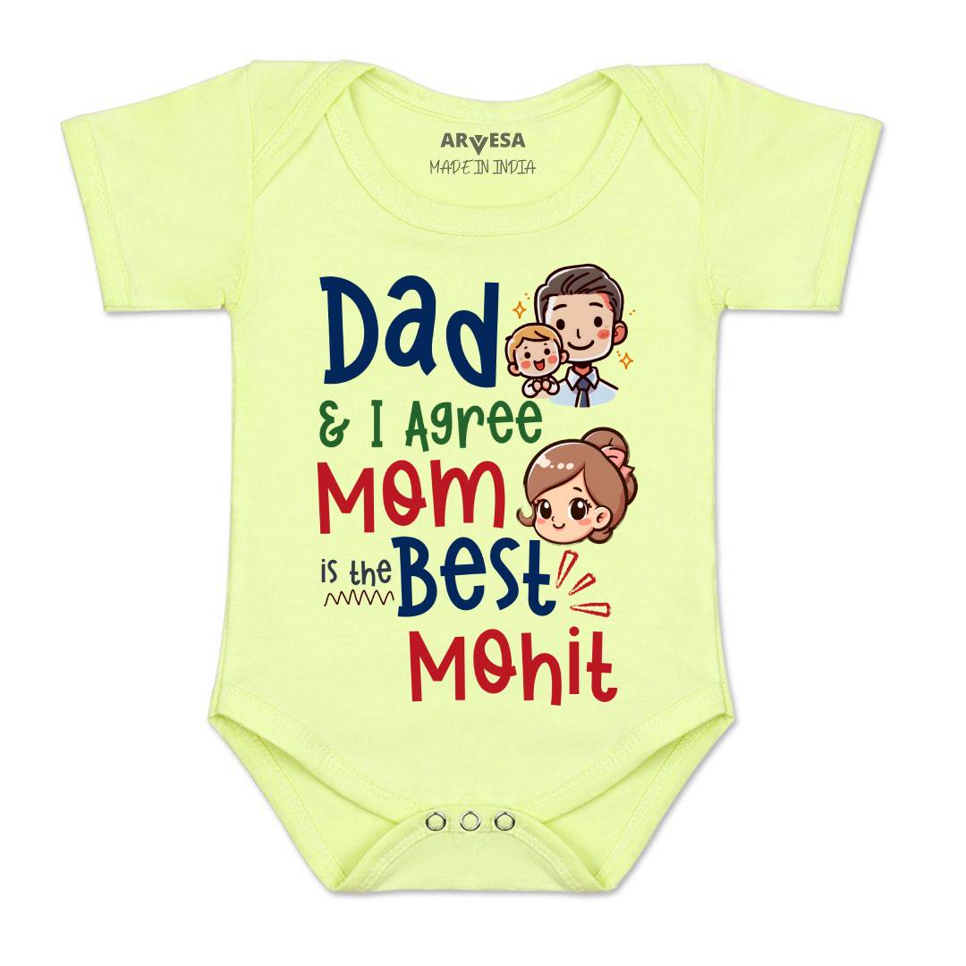 Arvesa Daddy & I Agree Mommy Is Best Baby Boy & Girl Dress