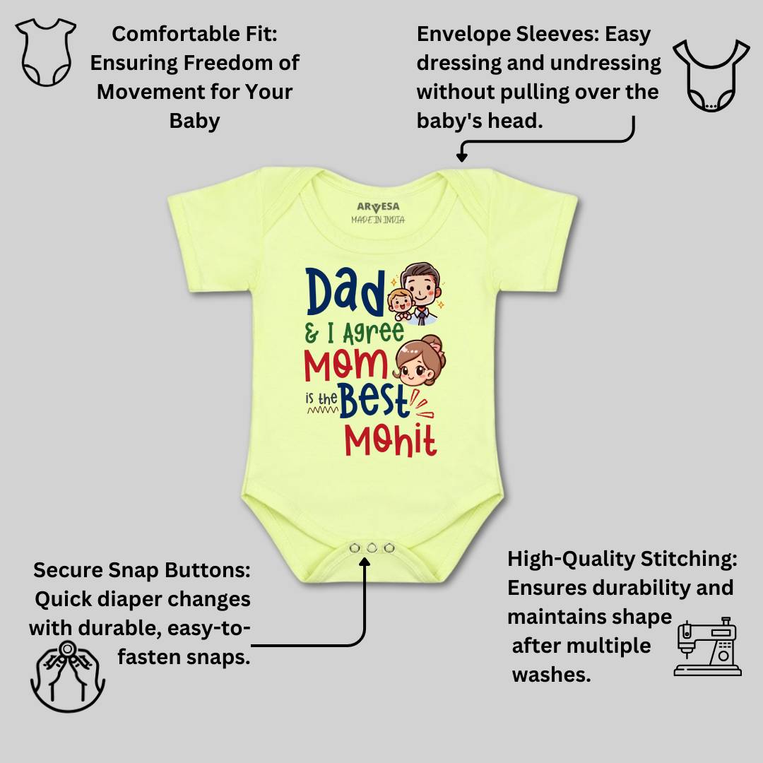 Arvesa Daddy & I Agree Mommy Is Best Baby Boy & Girl Dress