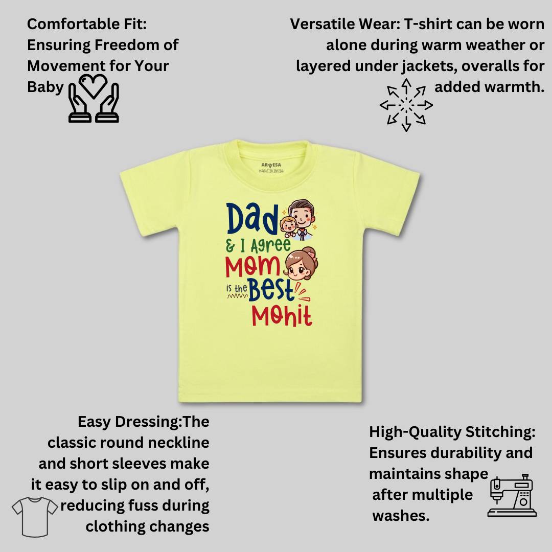 Arvesa Daddy & I Agree Mommy Is Best Baby Boy & Girl Dress