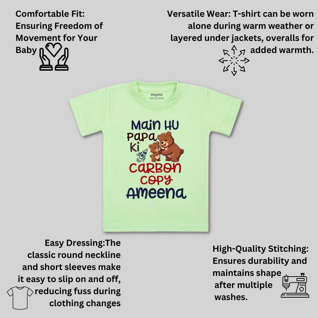 Arvesa Mai Hu Papa Ki Carbon Copy Baby Boy & Girl Dress