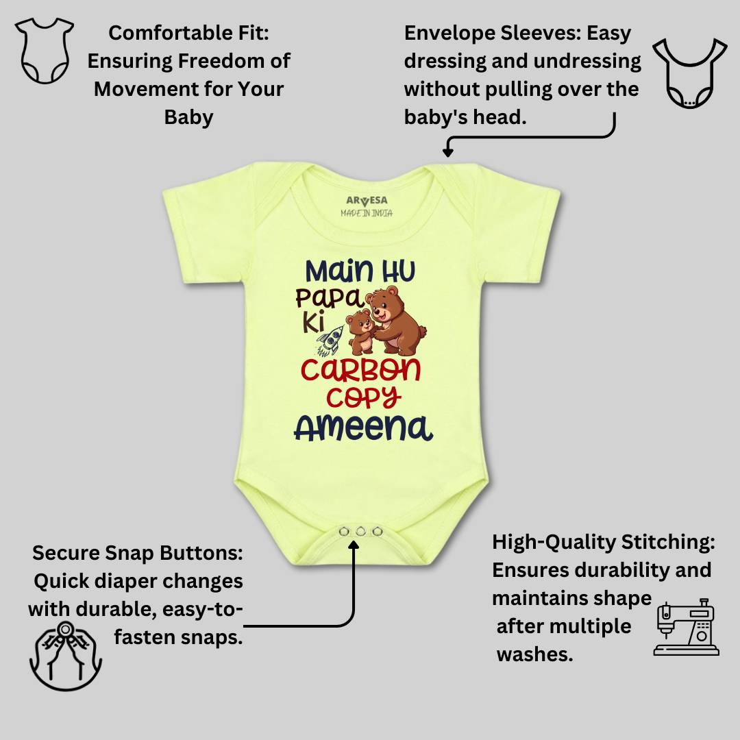 Arvesa Mai Hu Papa Ki Carbon Copy Baby Boy & Girl Dress