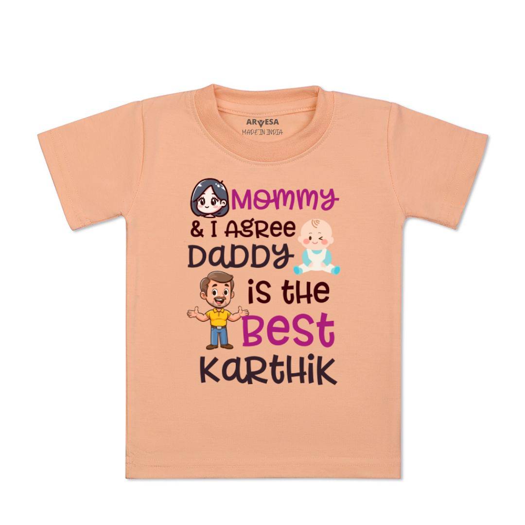 Arvesa Mommy & I Agree Daddy Is The Best Baby Boy & Girl Dress