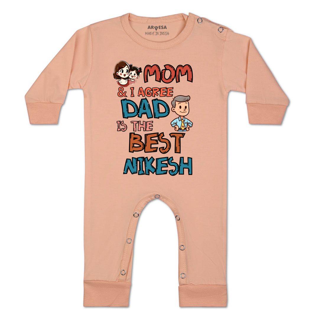 Arvesa Mom & I Agree Dad Is The Best Baby Boy & Girl Dress