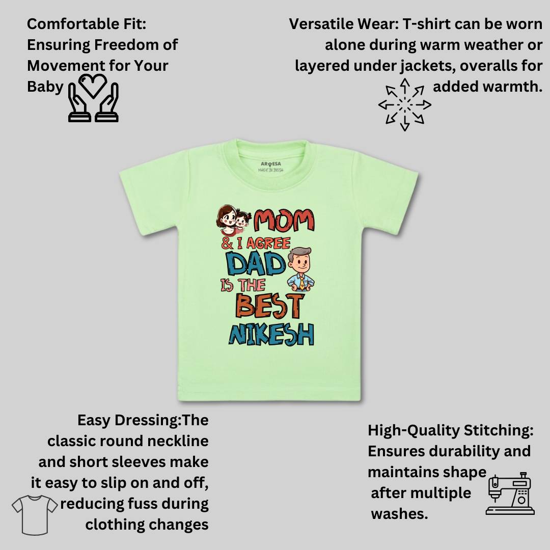 Arvesa Mom & I Agree Dad Is The Best Baby Boy & Girl Dress