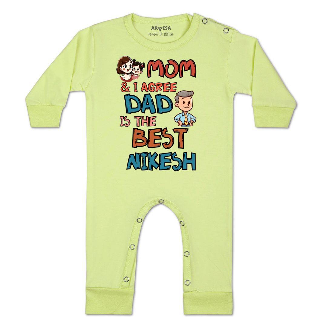 Arvesa Mom & I Agree Dad Is The Best Baby Boy & Girl Dress