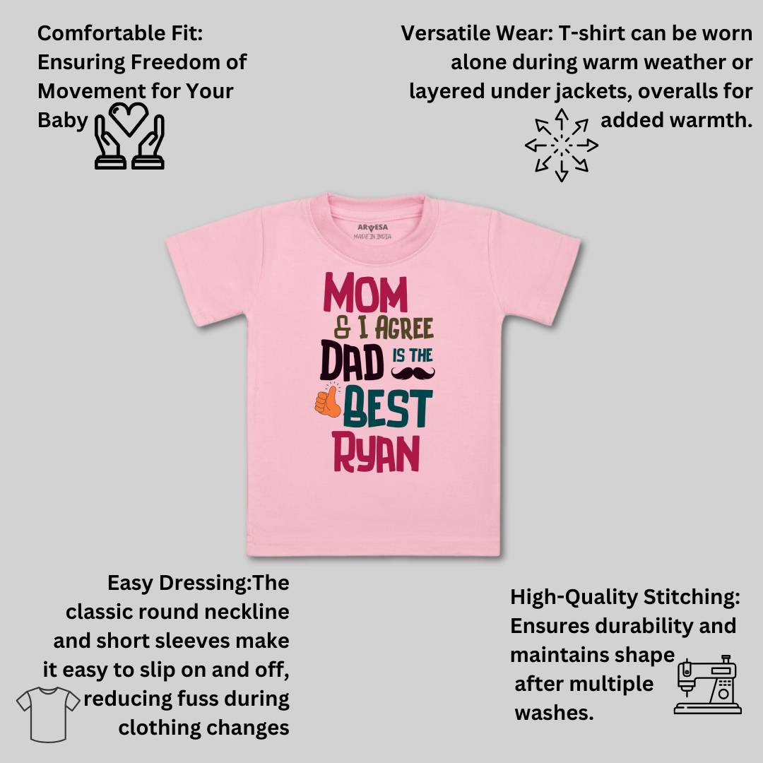 Arvesa Mom & I Agree Dad Is The Best Baby Boy & Girl Dress