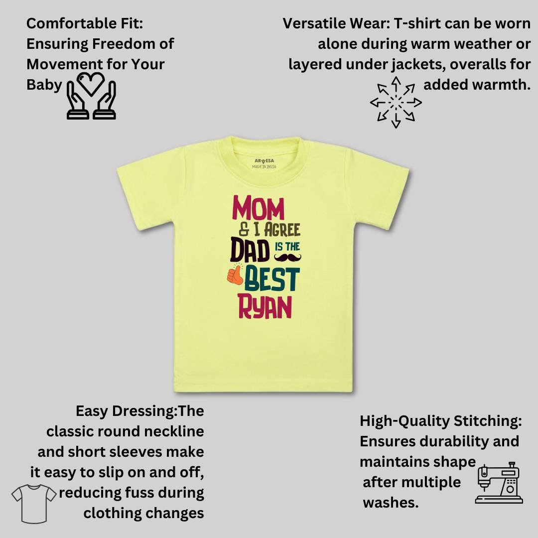 Arvesa Mom & I Agree Dad Is The Best Baby Boy & Girl Dress