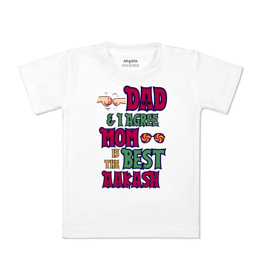 Arvesa Daddy & I Agree Mom Is Best Baby Boy & Girl Dress