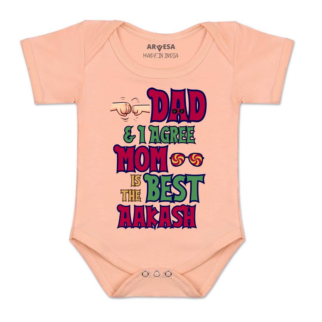 Arvesa Daddy & I Agree Mom Is Best Baby Boy & Girl Dress
