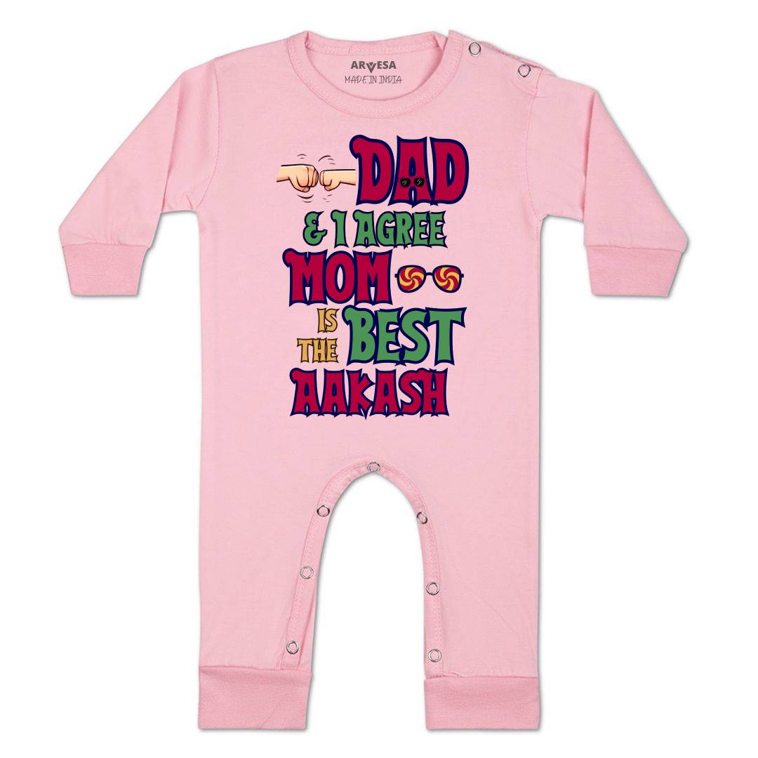 Arvesa Daddy & I Agree Mom Is Best Baby Boy & Girl Dress