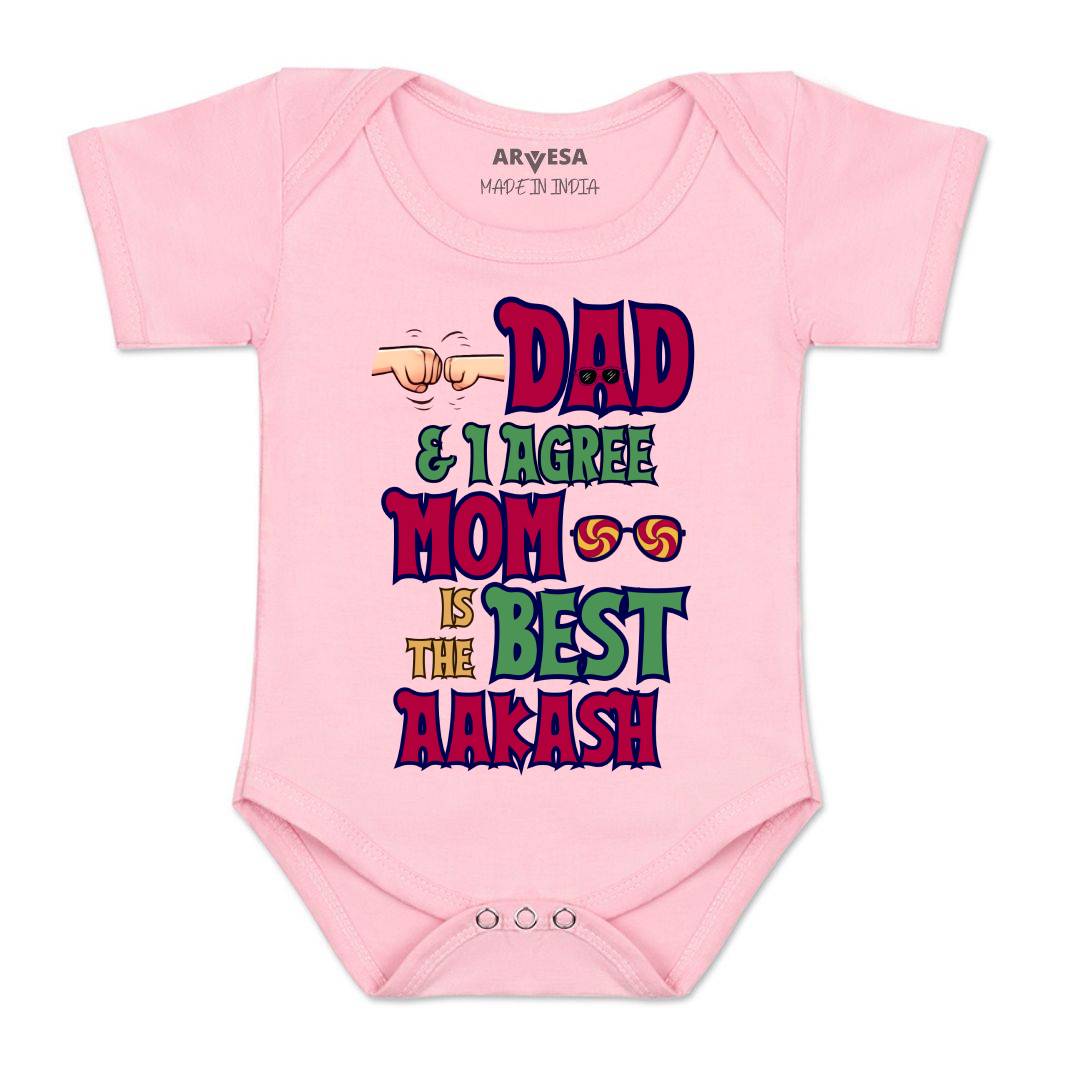 Arvesa Daddy & I Agree Mom Is Best Baby Boy & Girl Dress