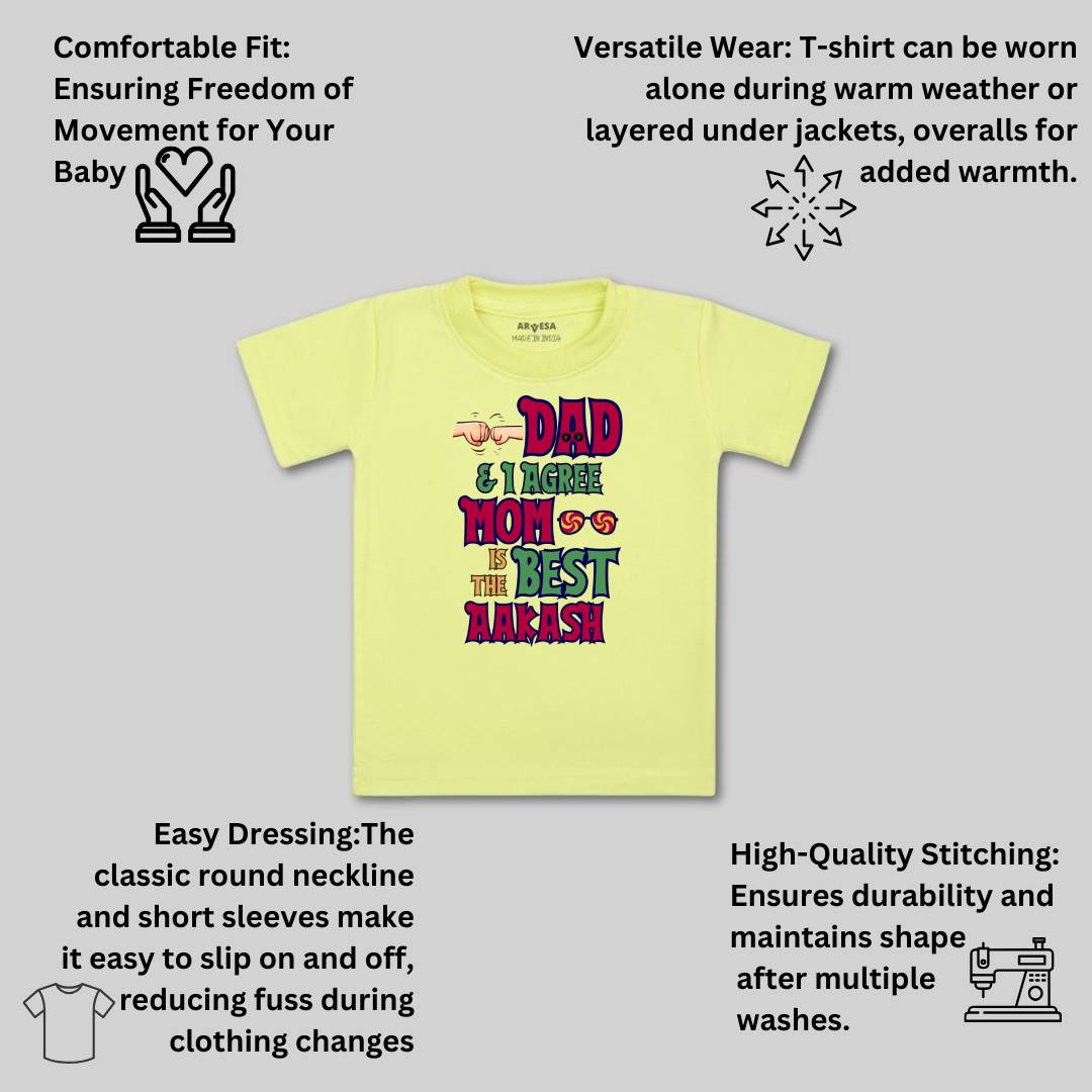 Arvesa Daddy & I Agree Mom Is Best Baby Boy & Girl Dress