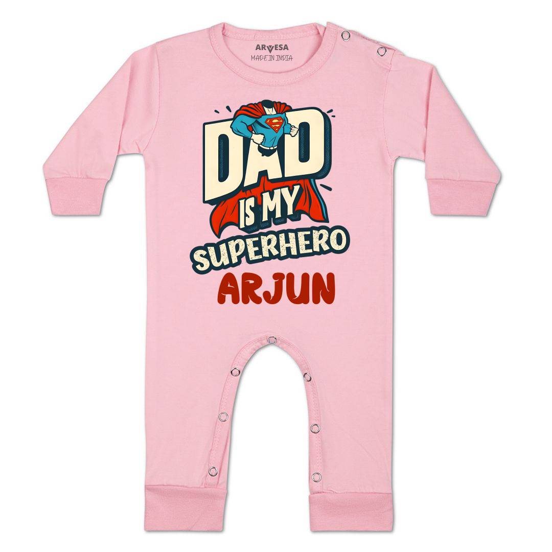 Arvesa Dad Is My Superhero Baby Boy & Girl Dress