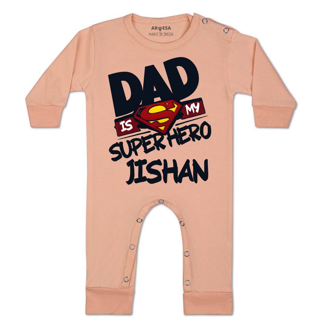 Arvesa Dad Is My Superhero Baby Boy & Girl Dress