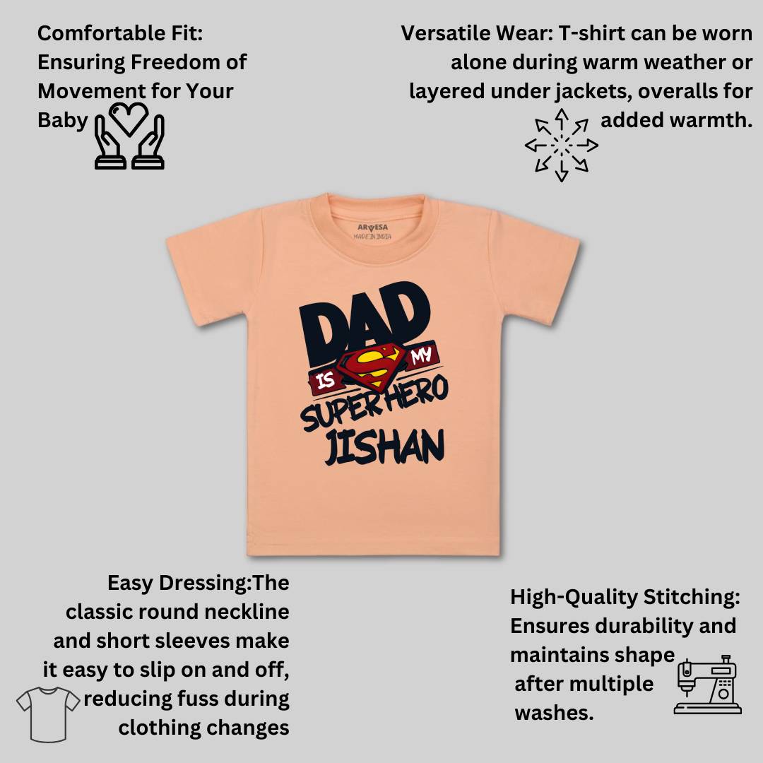 Arvesa Dad Is My Superhero Baby Boy & Girl Dress