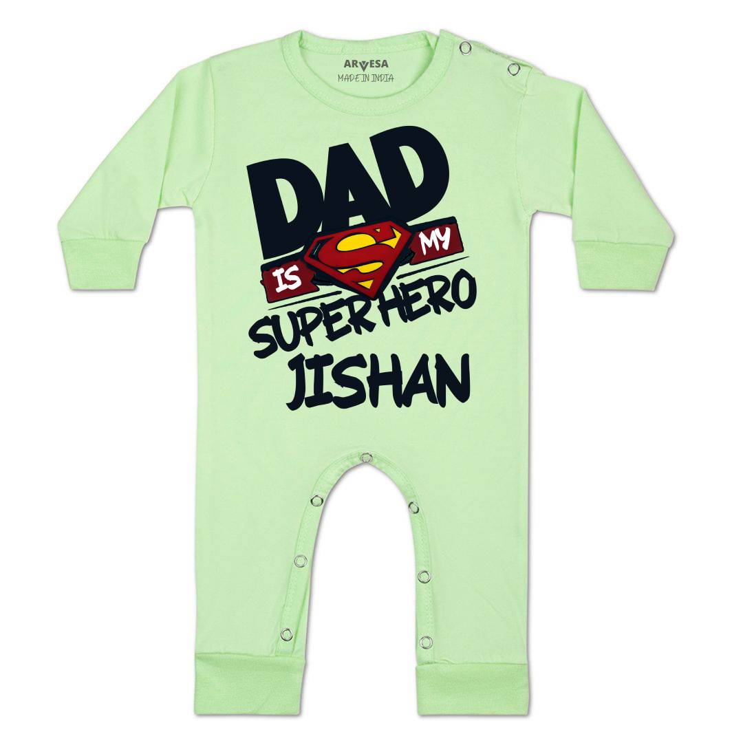 Arvesa Dad Is My Superhero Baby Boy & Girl Dress