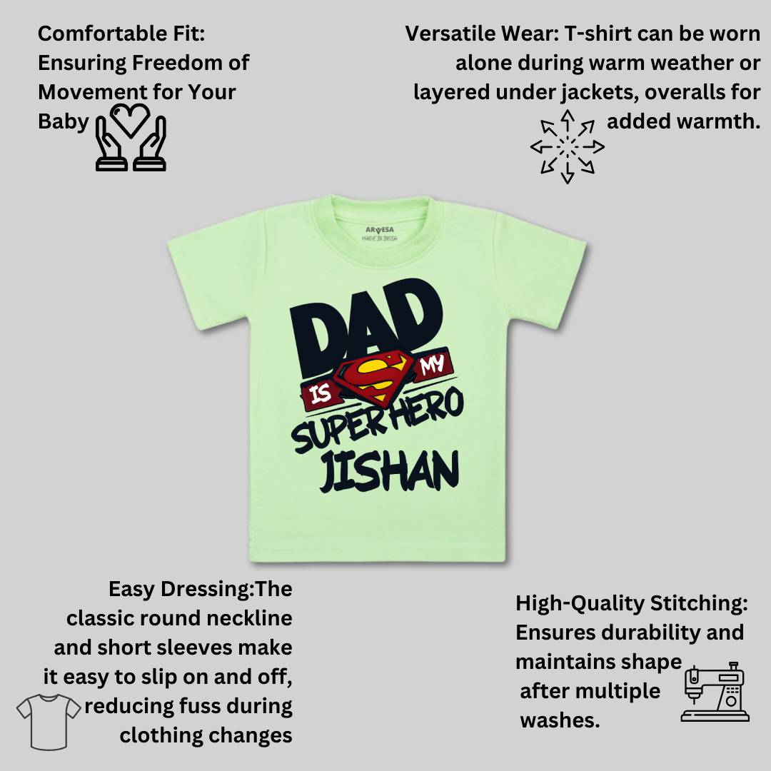 Arvesa Dad Is My Superhero Baby Boy & Girl Dress