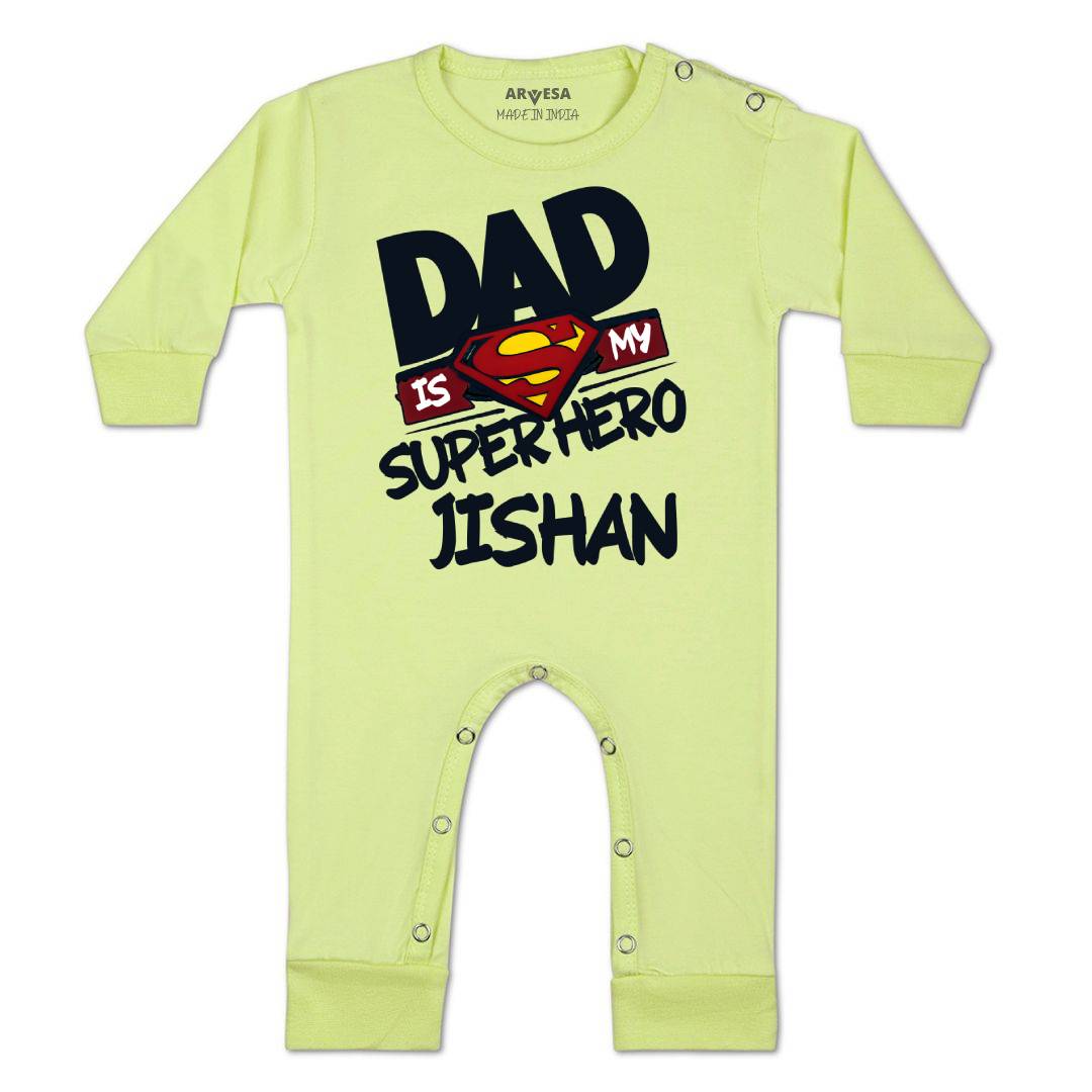 Arvesa Dad Is My Superhero Baby Boy & Girl Dress