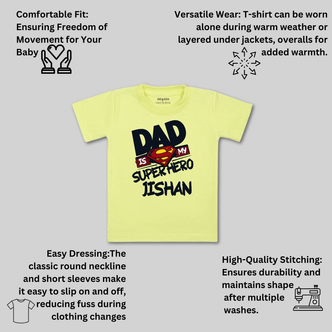 Arvesa Dad Is My Superhero Baby Boy & Girl Dress