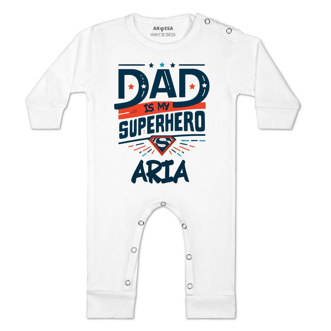 Arvesa Dad Is My Superhero Baby Boy & Girl Dress