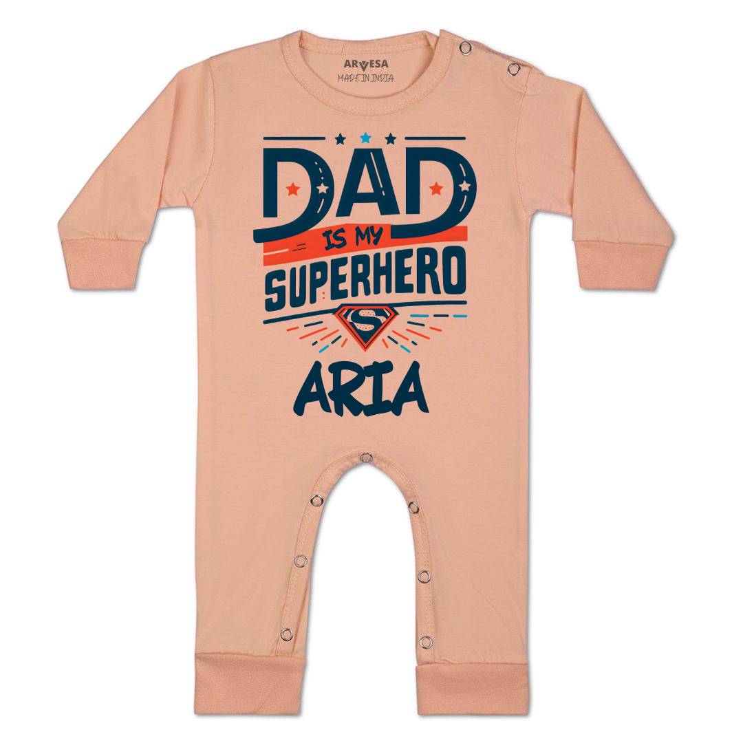 Arvesa Dad Is My Superhero Baby Boy & Girl Dress