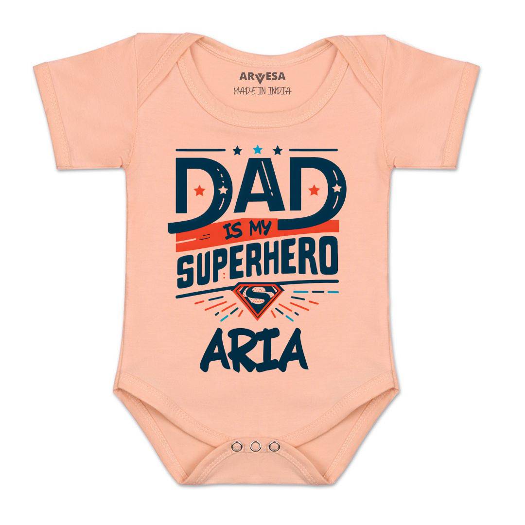 Arvesa Dad Is My Superhero Baby Boy & Girl Dress