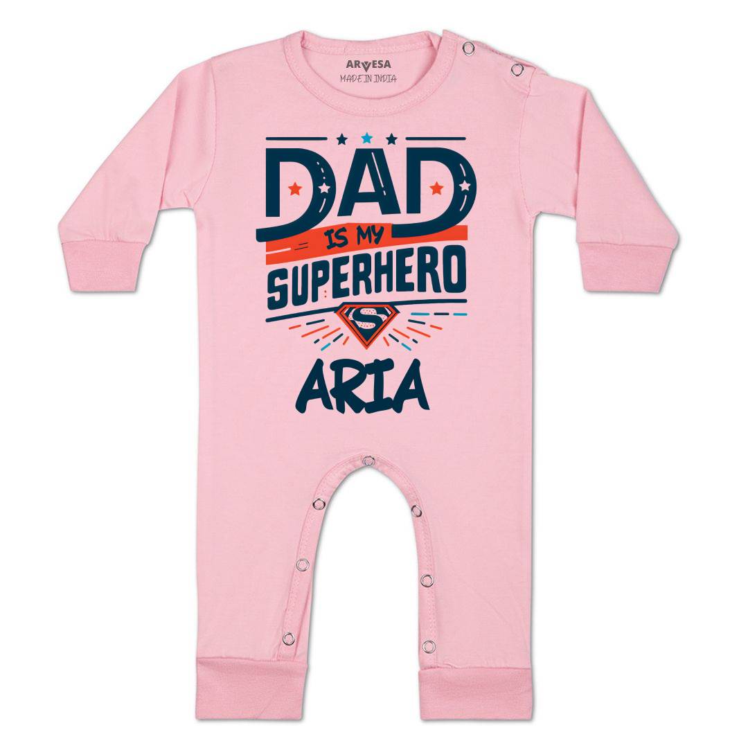 Arvesa Dad Is My Superhero Baby Boy & Girl Dress