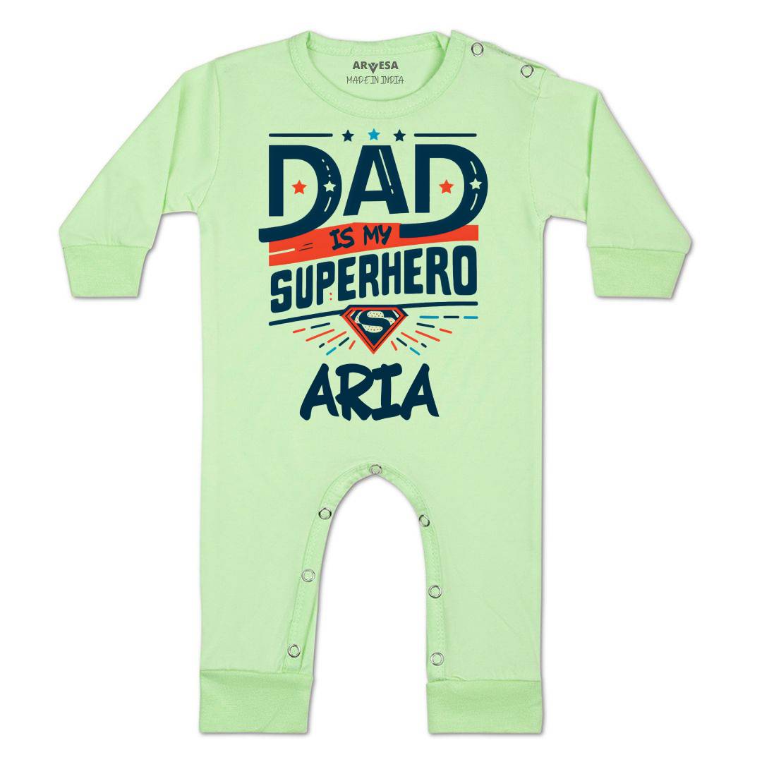 Arvesa Dad Is My Superhero Baby Boy & Girl Dress