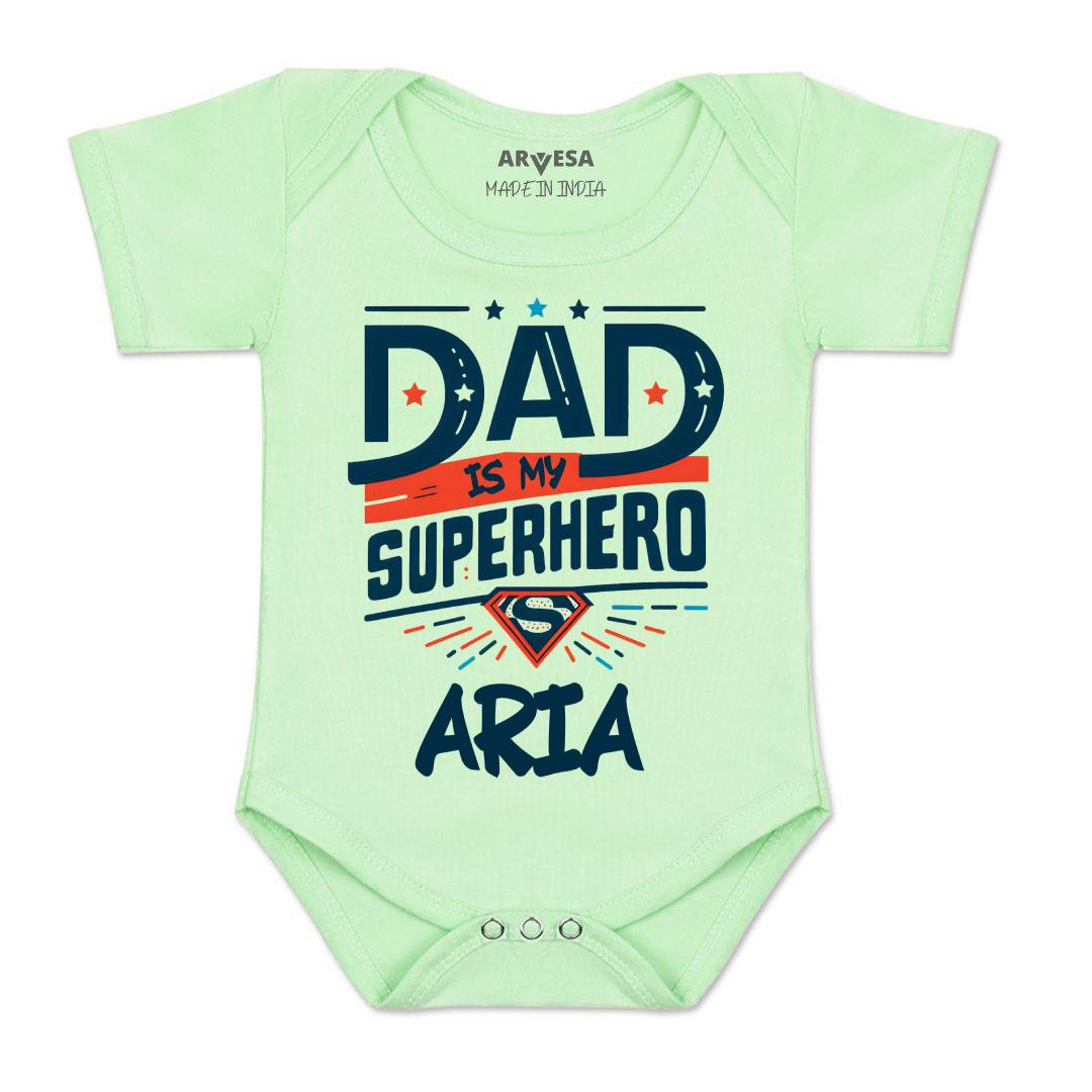 Arvesa Dad Is My Superhero Baby Boy & Girl Dress