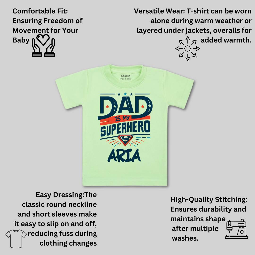 Arvesa Dad Is My Superhero Baby Boy & Girl Dress