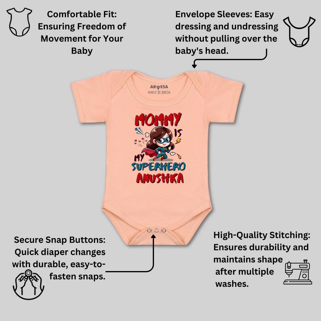 Arvesa Mommy Is My Superhero Baby Boy & Girl Dress