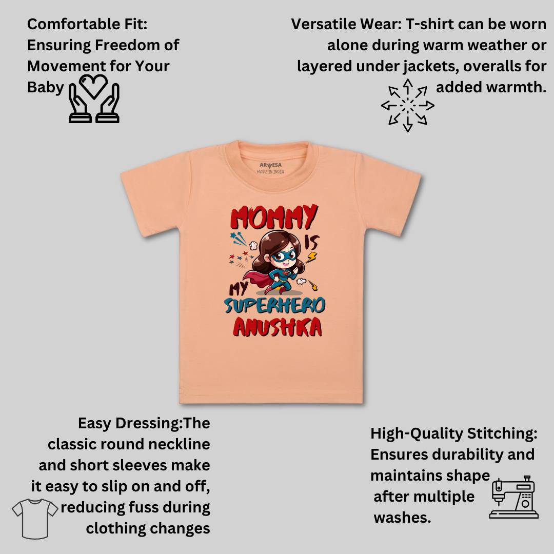 Arvesa Mommy Is My Superhero Baby Boy & Girl Dress